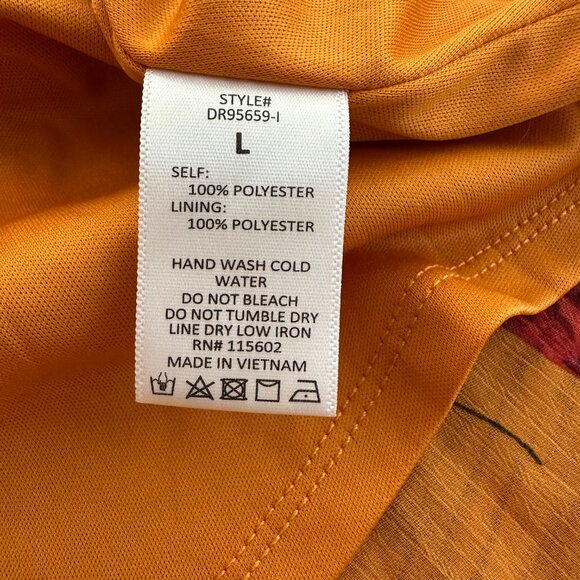 Lush Mareena Red Poppy Floral Wrap Long Sleeve Dress - Picture 11 of 12